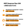 ИБП для котла Энергия Про 500 + Аккумулятор Grid 75 Ah 12 v (300Вт - 137мин) - ИБП и АКБ - ИБП для котлов - . Магазин оборудования для автономного и резервного электропитания Ekosolar.ru в Рязани